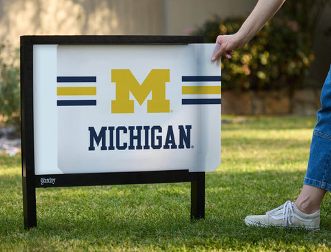 Michigan Maize M White Yardsy Sign - Interchangeable