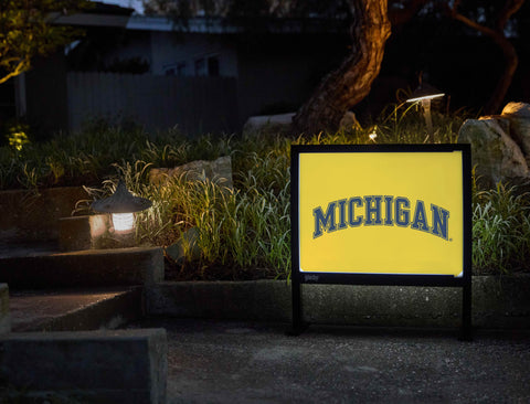 Michigan Maize Yellow Yardsy Sign - Flat Feet