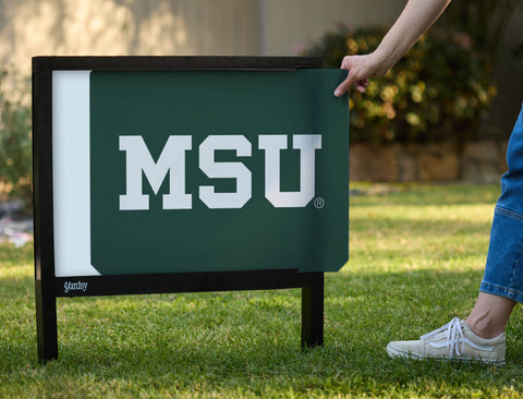 Michigan State MSU Green Yardsy Sign - Interchangeable
