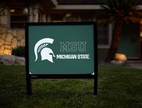 Michigan State MSU Spartan Green Yardsy Sign