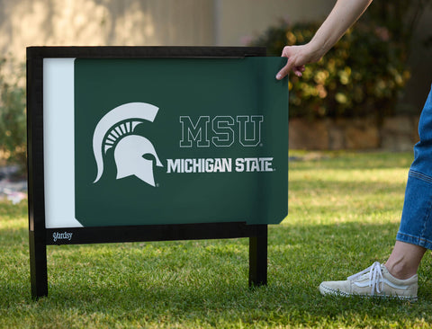 Michigan State MSU Spartan Green Yardsy Sign