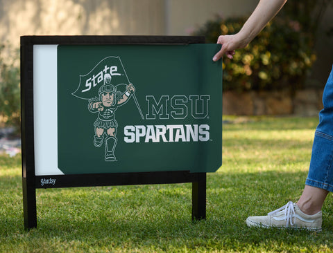 Michigan State MSU Spartan Green Yardsy Sign - Interchangeable
