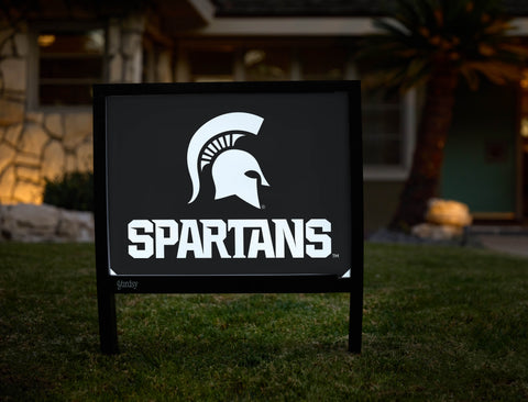 Michigan State Spartans Black Yardsy Sign - Hero