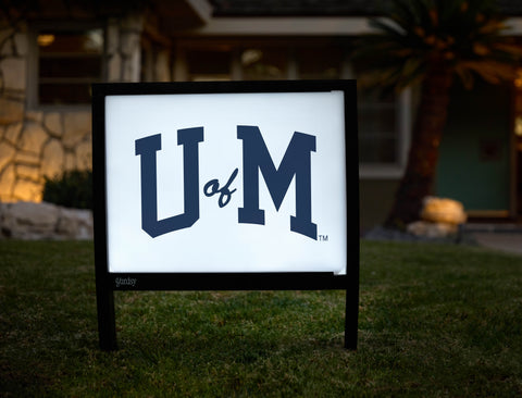 Michigan U Of M White Yardsy Sign - Hero