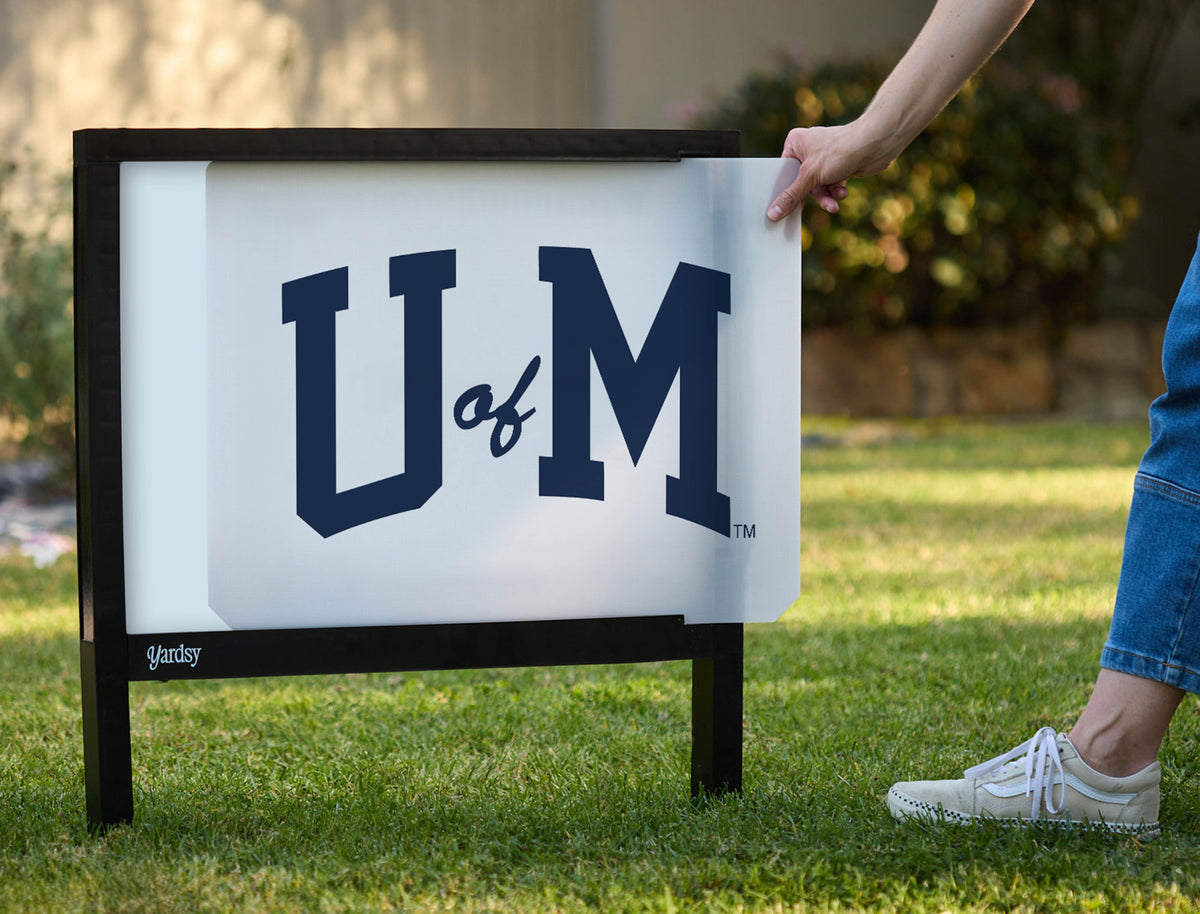 Michigan U Of M White Yardsy Sign