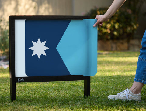 Minnesota State Flag Yardsy Sign - Interchangeable