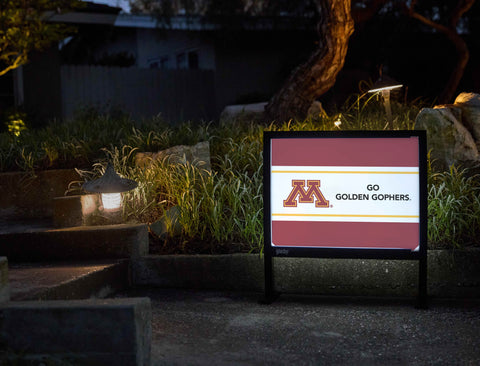 Minnesota Go Golden Gophers Maroon Yardsy Sign - Flat Feet