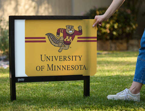 Minnesota Goldy Mascot Gold Yardsy Sign - Interchangeable