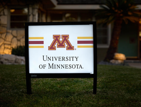 Minnesota M Stripes White Yardsy Sign - Hero