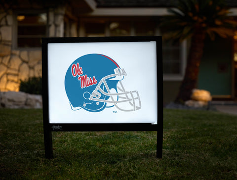 Mississippi Helmet Powder Blue White Yardsy Sign - Hero