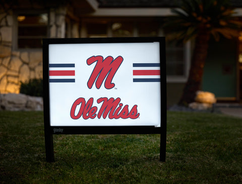 Mississippi Ole Miss M White Yardsy Sign - Hero