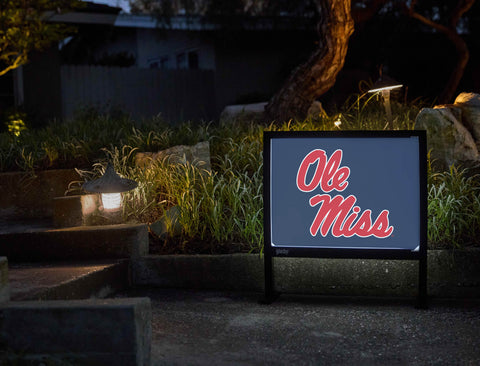 Mississippi Ole Miss Navy Yardsy Sign - Flat Feet