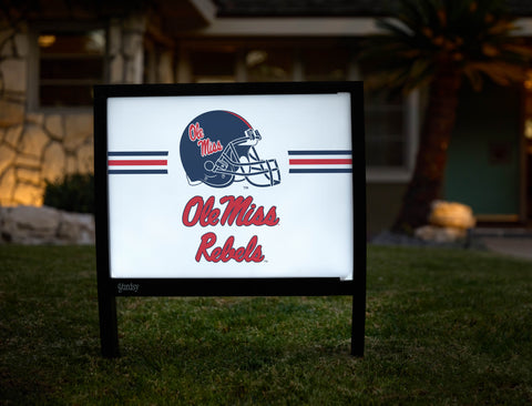 Mississippi Ole Miss Rebels Helmet White Yardsy Sign - Hero
