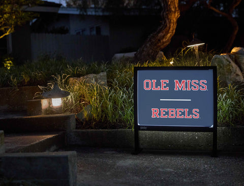 Mississippi Ole Miss Rebels Navy Blue Yardsy Sign - Flat Feet