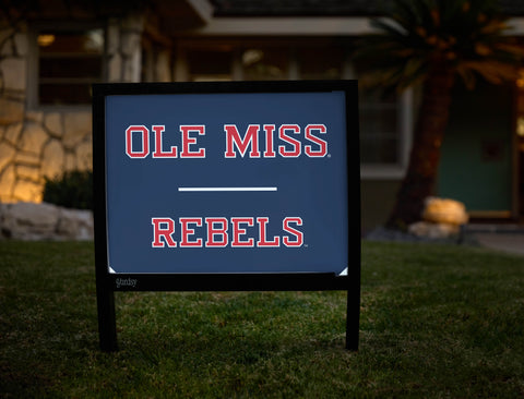 Mississippi Ole Miss Rebels Navy Blue Yardsy Sign - Hero