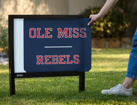 Mississippi Ole Miss Rebels Navy Blue Yardsy Sign - Interchangeable