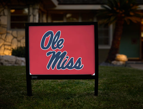 Mississippi Ole Miss Red Yardsy Sign - Hero