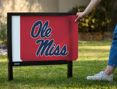 Mississippi Ole Miss Red Yardsy Sign - Interchangeable