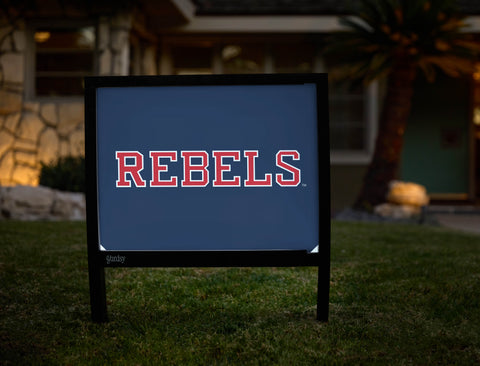 Mississippi Rebels Navy Yardsy Sign - Hero