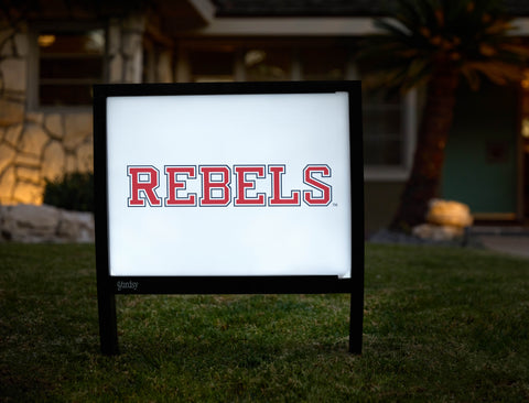Mississippi Rebels White Yardsy Sign - Hero