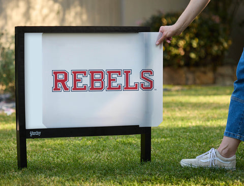 Mississippi Rebels White Yardsy Sign - Interchangeable