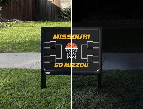 Missouri Basketball Yardsy Sign - Day Night