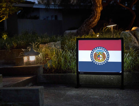 Missouri State Flag Yardsy Sign - Flat Feet