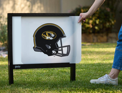 Missouri Helmet Mark White Yardsy Sign - Interchangeable