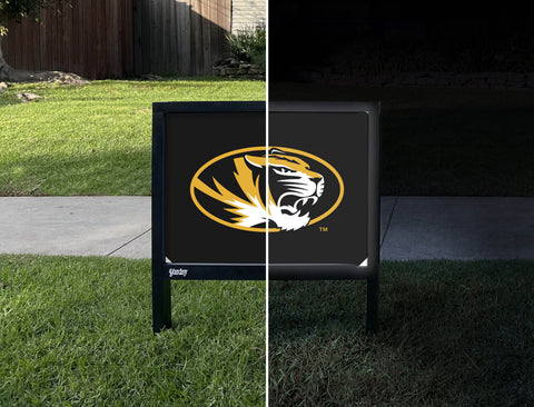 Missouri Tiger Athletics Mark Black Yardsy Sign - Day Night