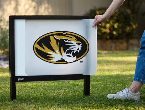 Missouri Tiger Athletics Mark White Yardsy Sign - Interchangeable