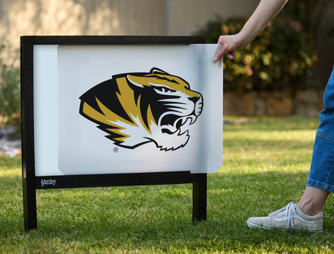 Missouri Tiger Mascot White Yardsy Sign - Interchangeable