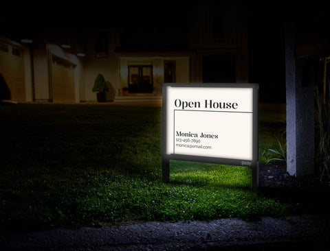 Modern Real Estate Open House Custom Yardsy Sign