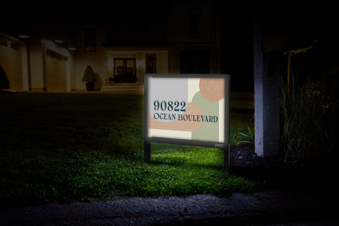 Modern Shapes Address Custom Yardsy Sign