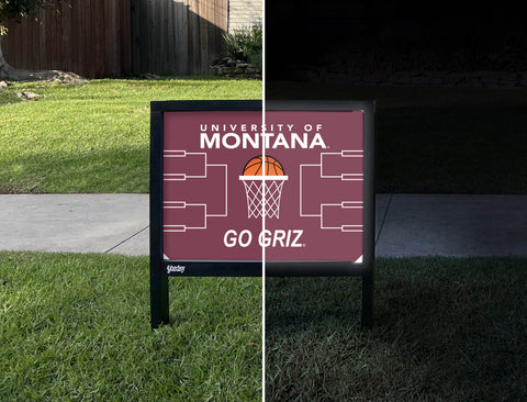 Montana Basketball Yardsy Sign - Day Night