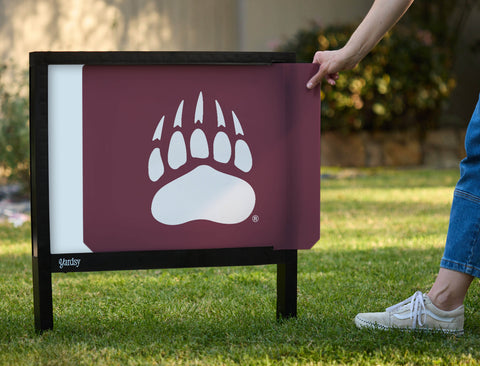 Montana Bear Paw Maroon Yardsy Sign - Interchangeable