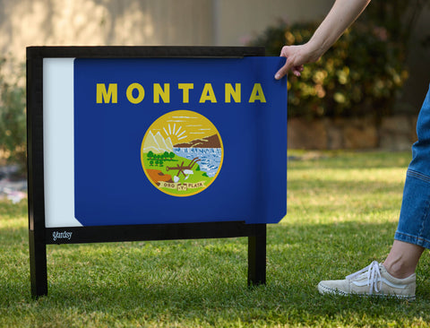 Montana State Flag Yardsy Sign - Interchangeable