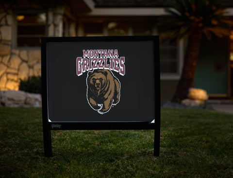 Montana Grizzlies Bear Black Yardsy Sign - Hero