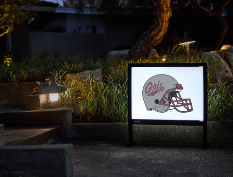 Montana Helmet Mark White Yardsy Sign - Flat Feet