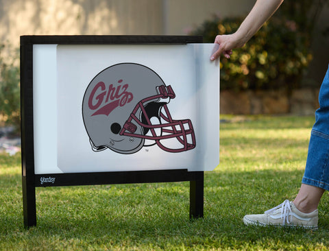 Montana Helmet Mark White Yardsy Sign - Interchangeable