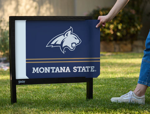 Montana State Bobcat Mascot Blue Yardsy Sign - Interchangeable