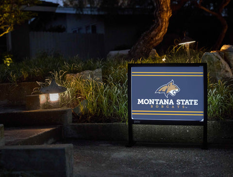 Montana State Bobcats Blue Yardsy Sign - Flat Feet