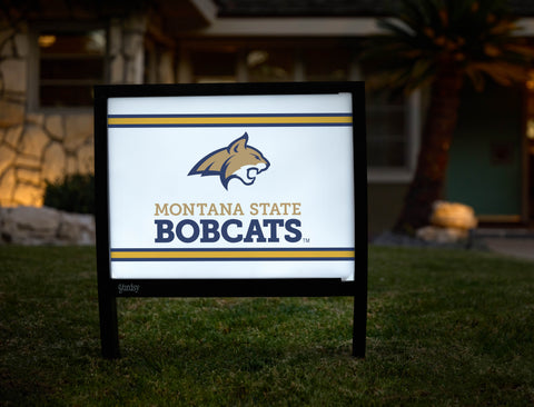 Montana State Bobcats White Yardsy Sign - Hero