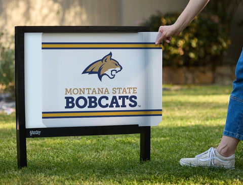 Montana State Bobcats White Yardsy Sign - Interchangeable