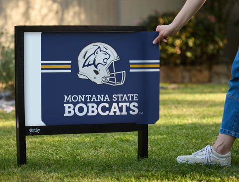 Montana State Helmet Blue Yardsy Sign - Interchangeable