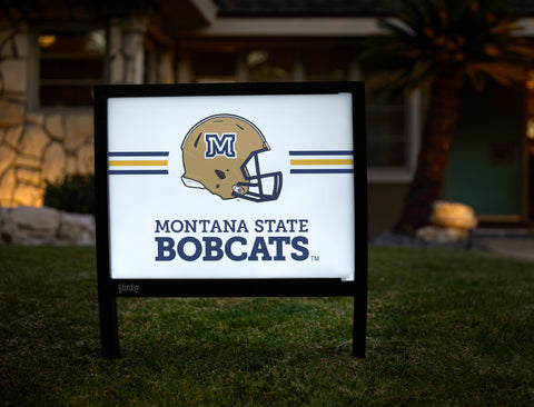Montana State Helmet White Yardsy Sign - Hero