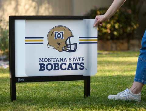 Montana State Helmet White Yardsy Sign - Interchangeable