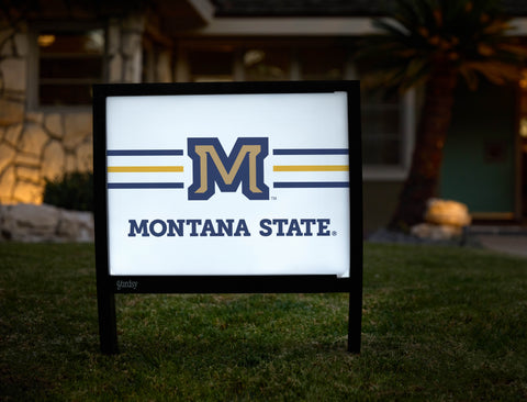 Montana State M White Yardsy Sign - Hero