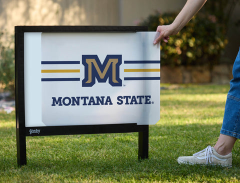 Montana State M White Yardsy Sign - Interchangeable