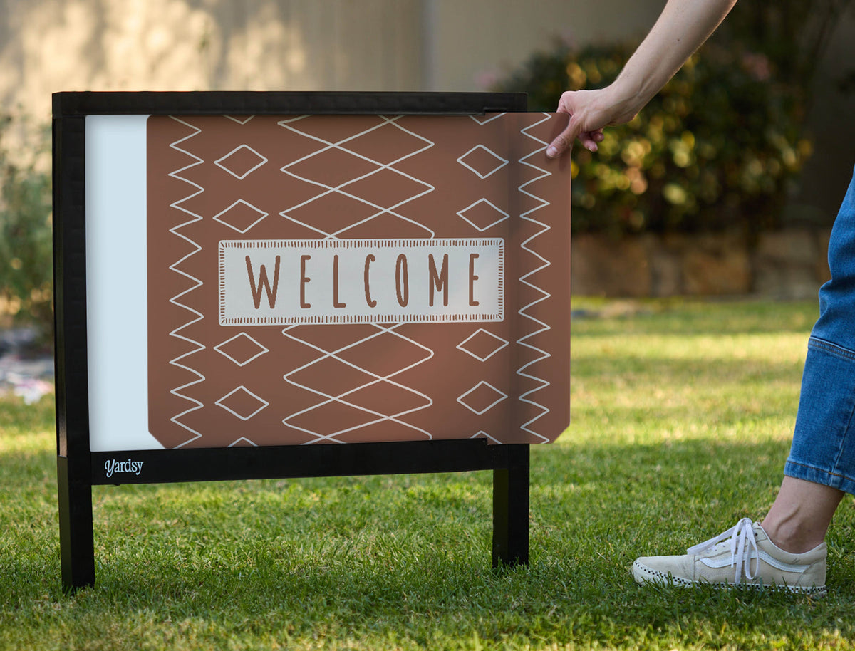 Moroccan Welcome Yardsy Sign
