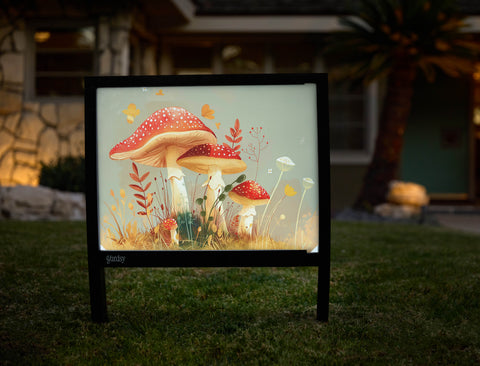 Mushroom Mountain Garden Decor Yardsy Sign - Hero